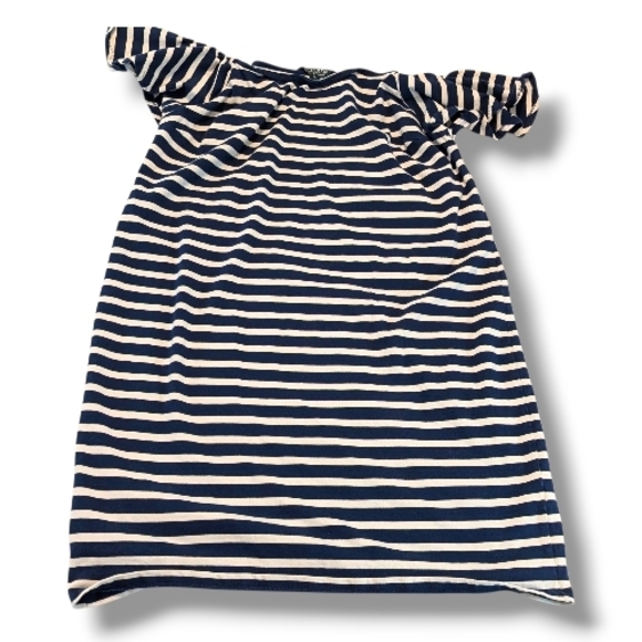 Ralph Lauren Dresses & Skirts - LAUREN RALPHLAUREN navy striped off shoulder fluttersleeve bodycon dress, PL